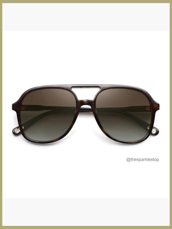 Retro Polarized Aviator Sunglasses with UV400 Protection main image 4